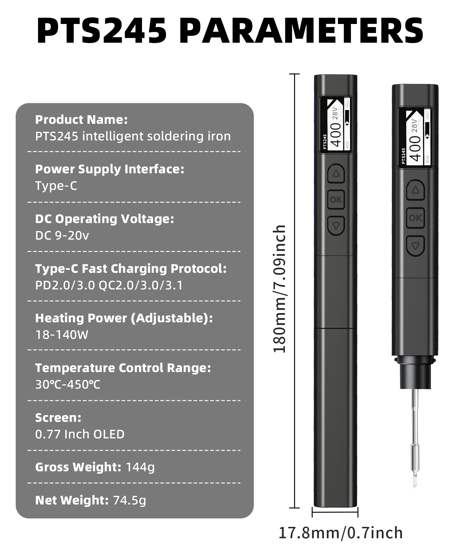 Flux Pen Electronics - FEITA PTS245 Soldering Iron Kit for