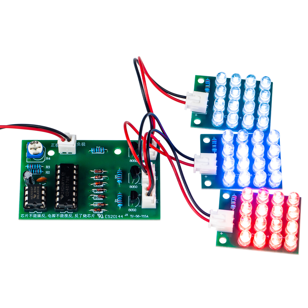 Diy Electronics Kits For Kids - DIY Electronic Kit LED Three-Color Flashing