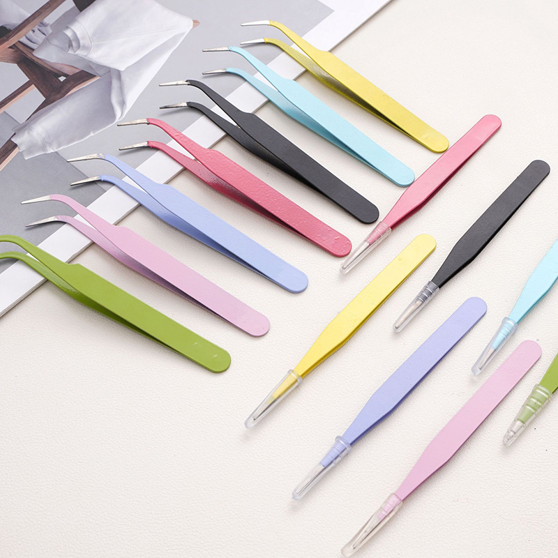 Diy Electronic Components - 1pc 10cm Multifunctional Colorful Metal Tweezers