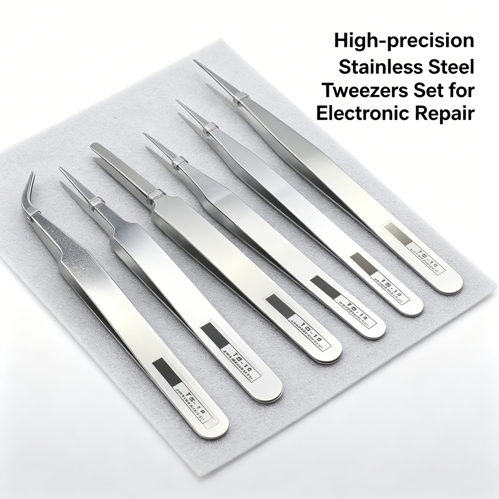 Diy Electronics Supplies - Anti-magnetic Stainless Steel Tweezers Kit 6