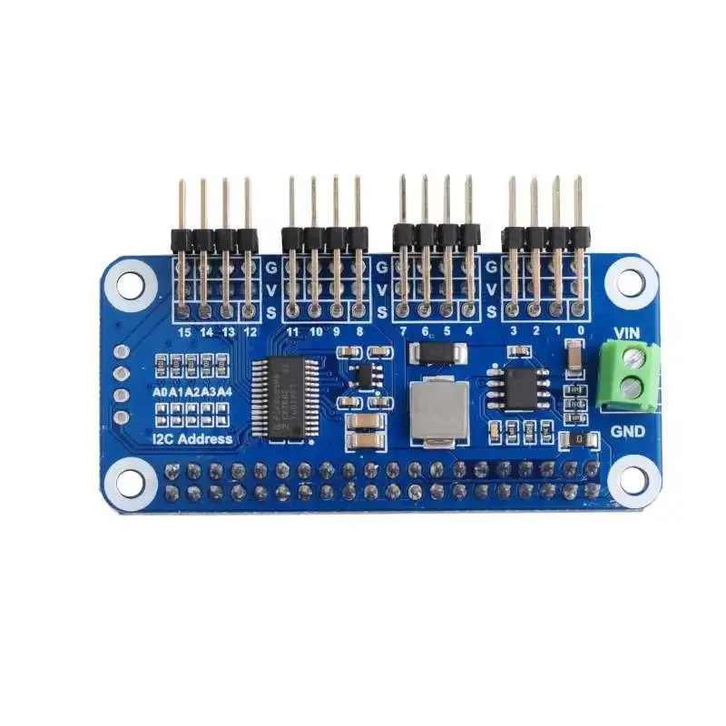 Raspberry Pi Zero - 16 Channel PWM Servo Motor Driver