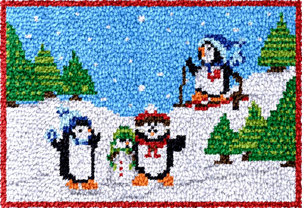 Diy Electronics For Adults - penguins Latch Hook Rug Kits with
