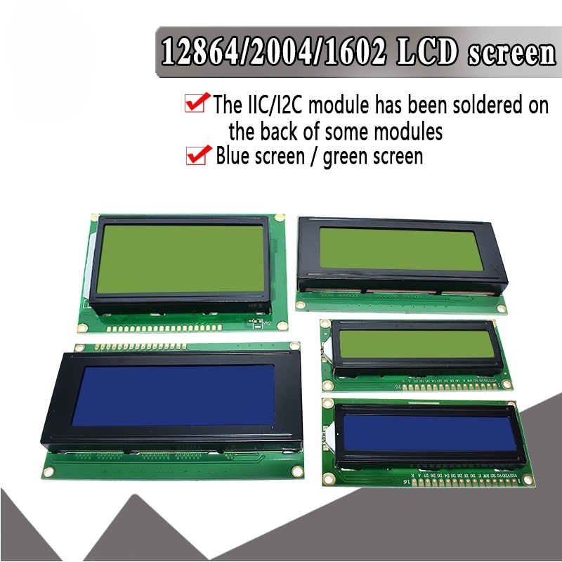 I2C Lcd Display - LCD 1602 2004 Module Blue Green