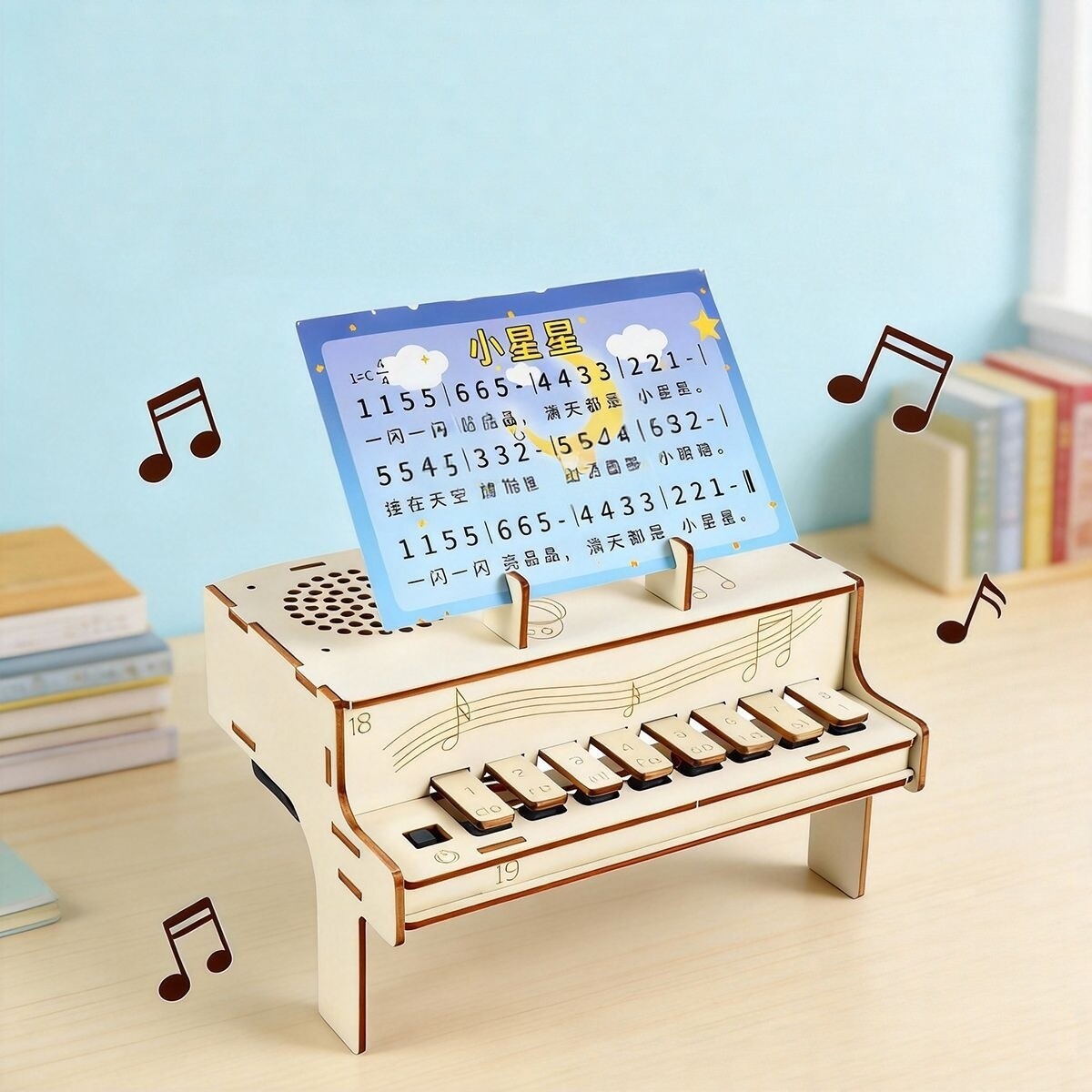 Diy Electronics Components Kit - DIY Wooden Electronic Piano Model STEM