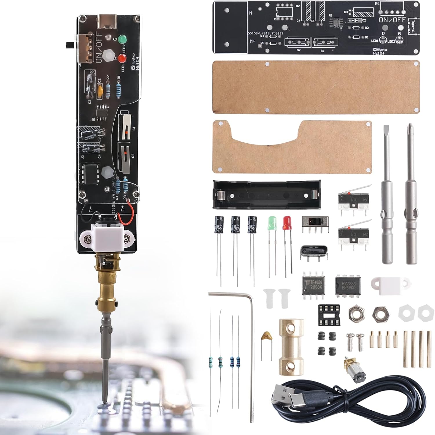 Diy Home Electronics Lab - USB Rechargeable Electric Screwdriver Soldering Project