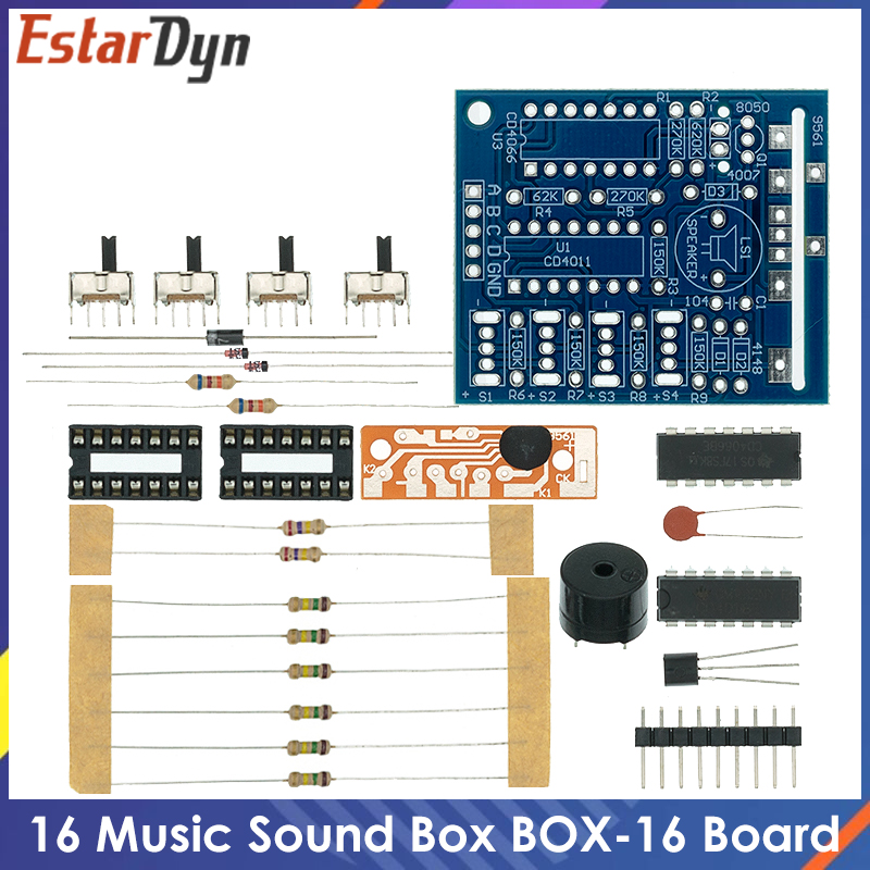 Diy Electronics Kits For Kids - 16 Music Sound Box BOX-16 Board
