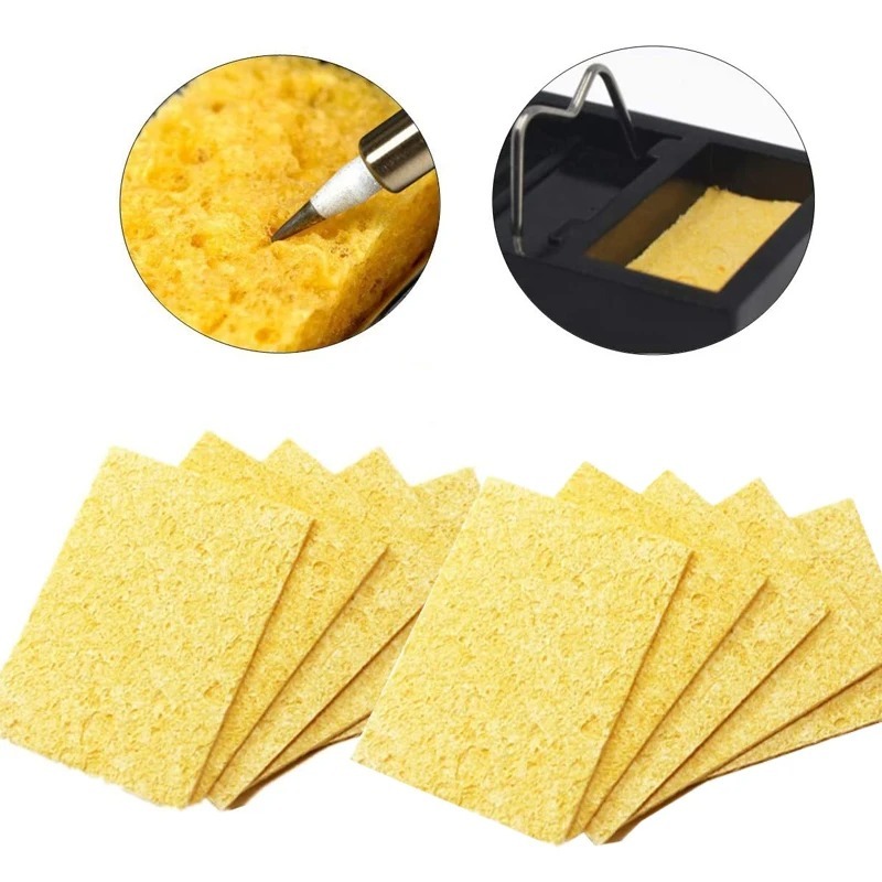 Diy Electronics Soldering Kit - 10Pcs 6x6cm Soldering Iron Cleaning Sponge,