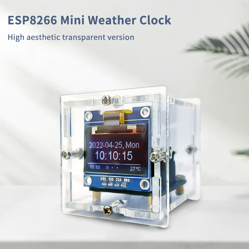 ESP8266 Mini Weather Clock Kit - đánh giá và giá Diy Electronics Supplies