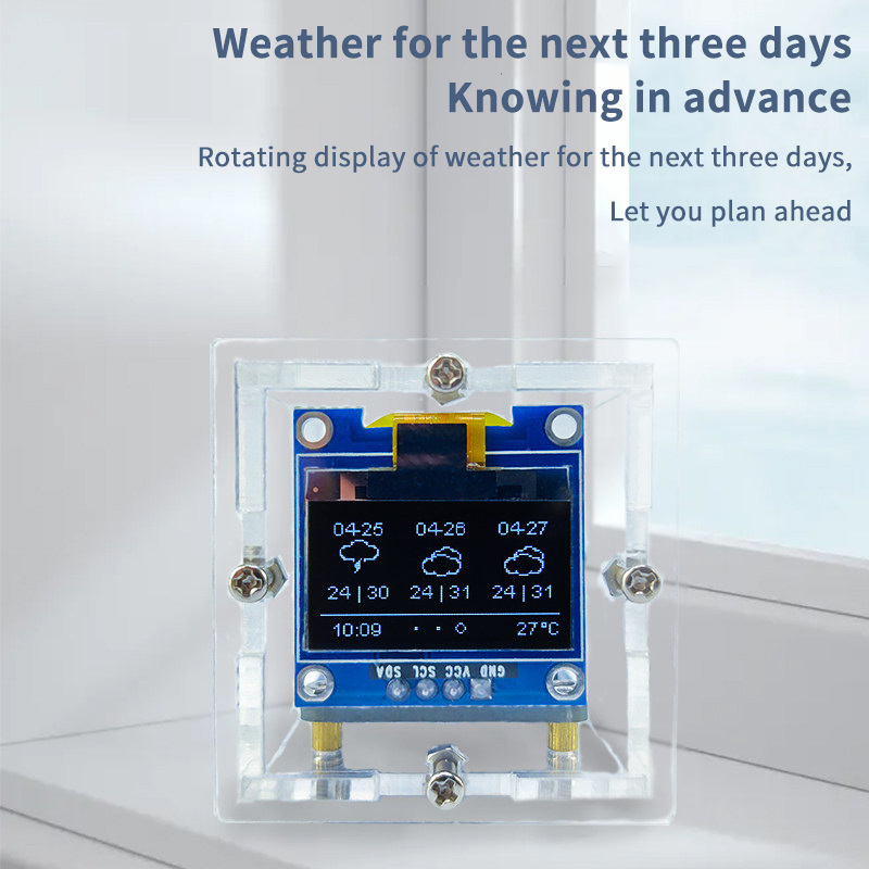 ESP8266 Mini Weather Clock Kit - đánh giá và giá Diy Electronics Supplies
