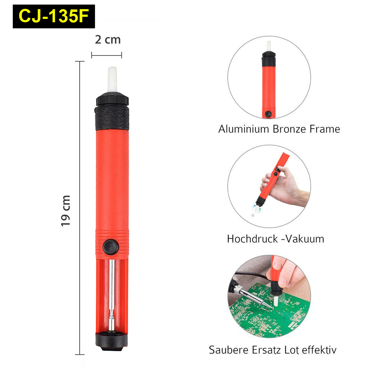 NEWACALOX Vacuum Desoldering P - đánh giá và giá Desoldering Pump Solder