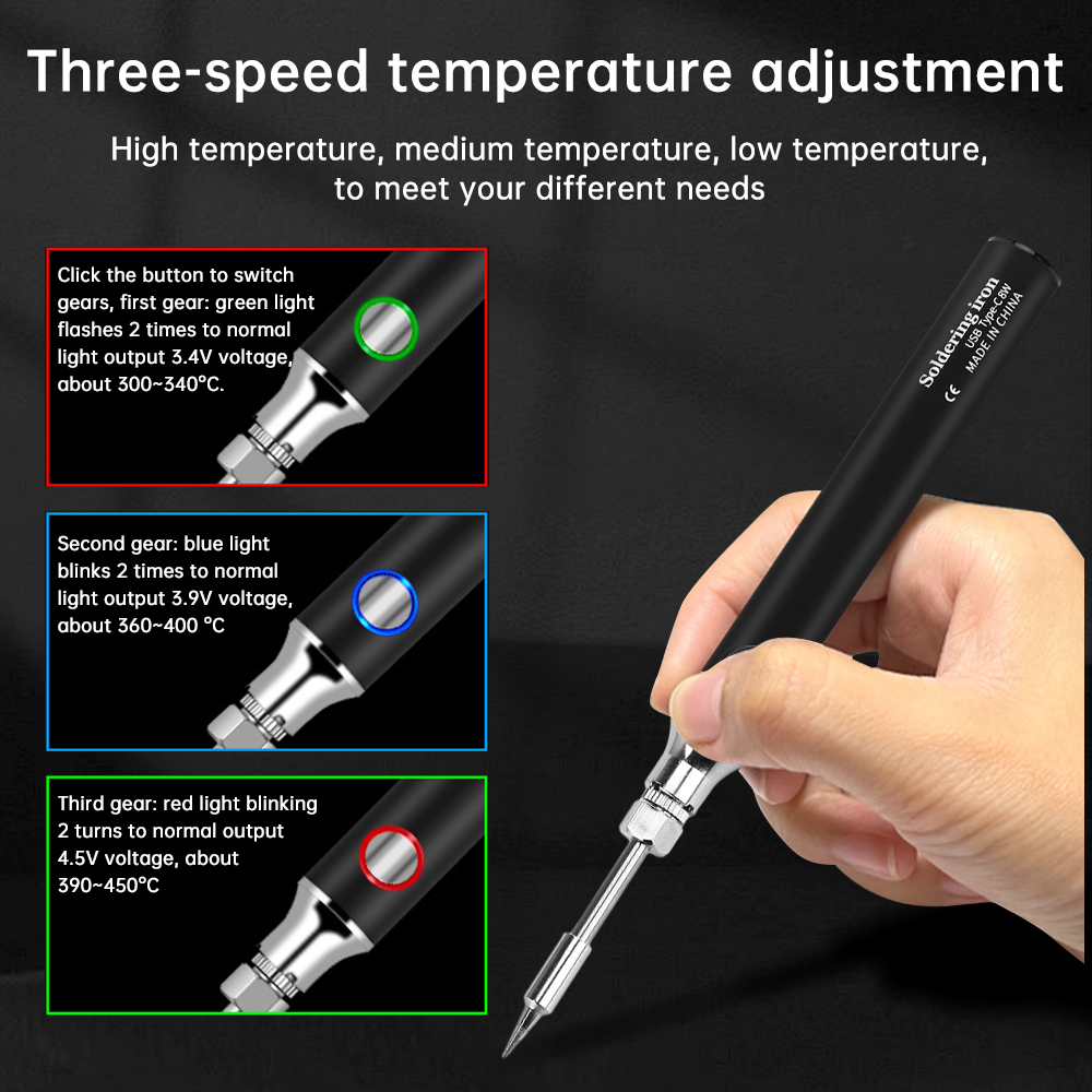 Mini USB Type-C Soldering Iron - đánh giá và giá Flux Pen Electronics