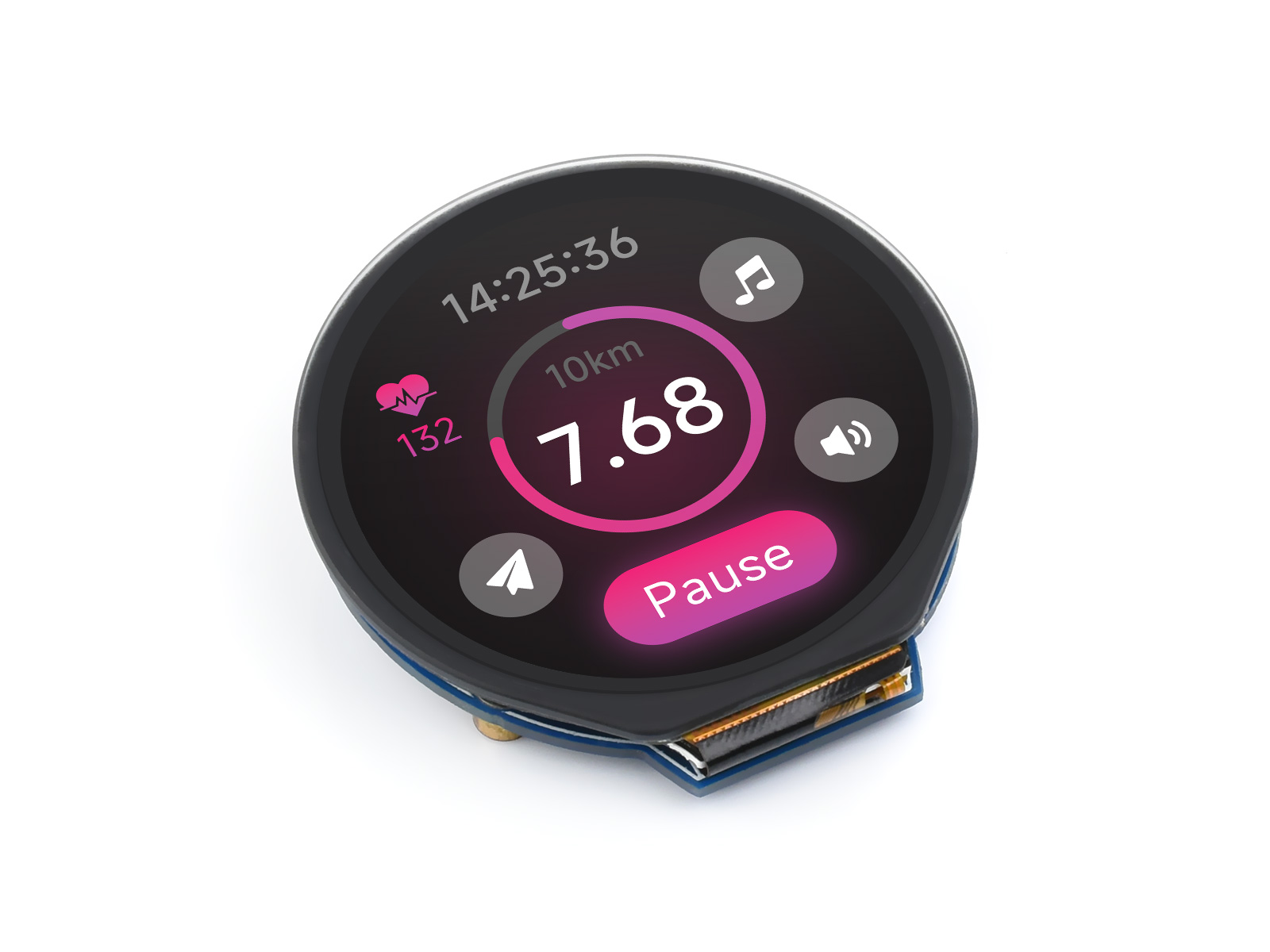 Waveshare 1.28inch Round LCD D - đánh giá và giá I2C Lcd Display