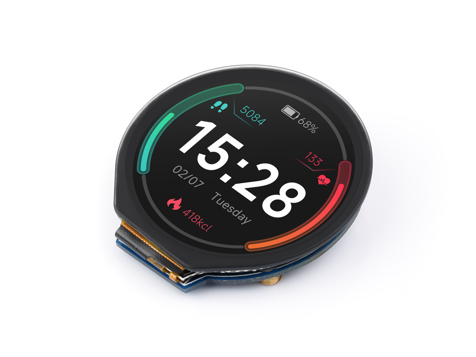 Waveshare 1.28inch Round LCD D - đánh giá và giá I2C Lcd Display