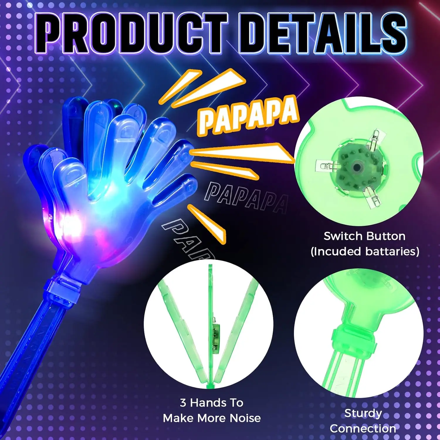12pcs Hand Clappers Light up L - đánh giá và giá Diy Halloween Electronics