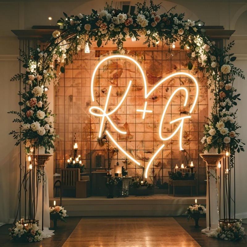 Custom Initials Heart LED Neon - đánh giá và giá Diy Halloween Electronics