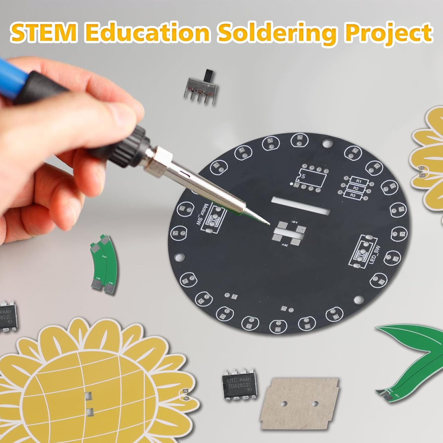 Light Chasing Sunflower Solder - đánh giá và giá Diy Electronics Gift Ideas