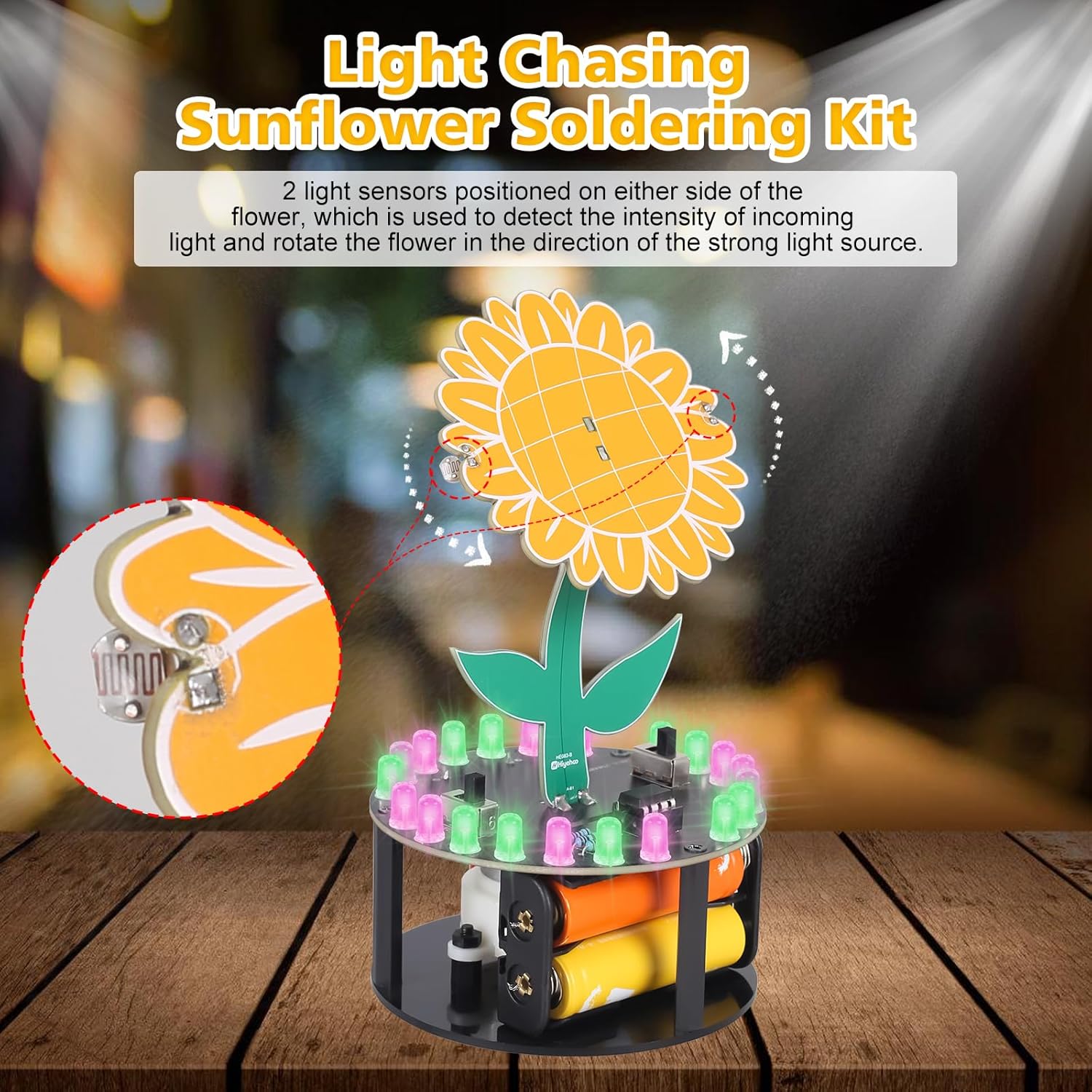 Light Chasing Sunflower Solder - đánh giá và giá Diy Electronics Gift Ideas