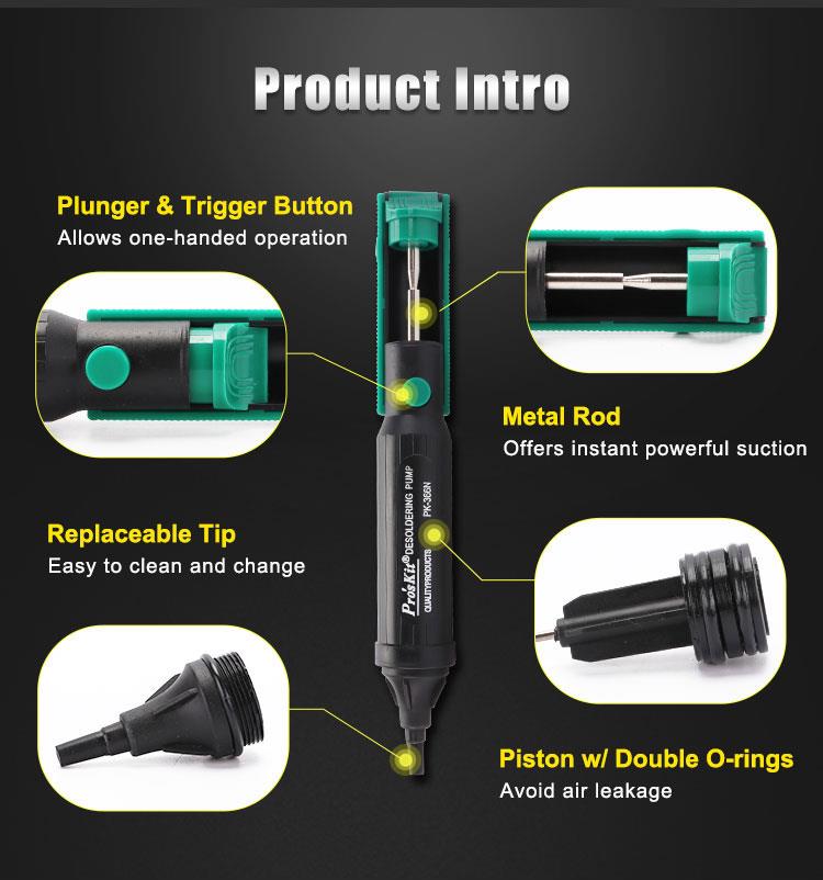 Pro'sKit 100% Original 8PK-366 - đánh giá và giá Desoldering Pump Solder