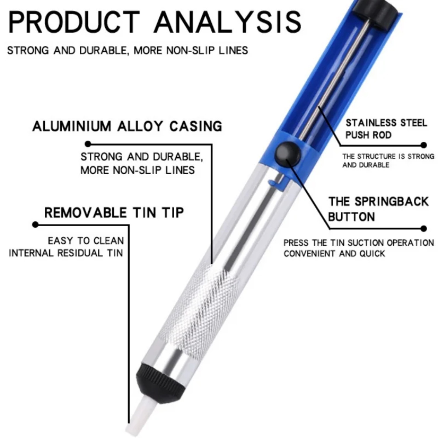 Aluminum Metal Desoldering Pum - đánh giá và giá Desoldering Pump Solder