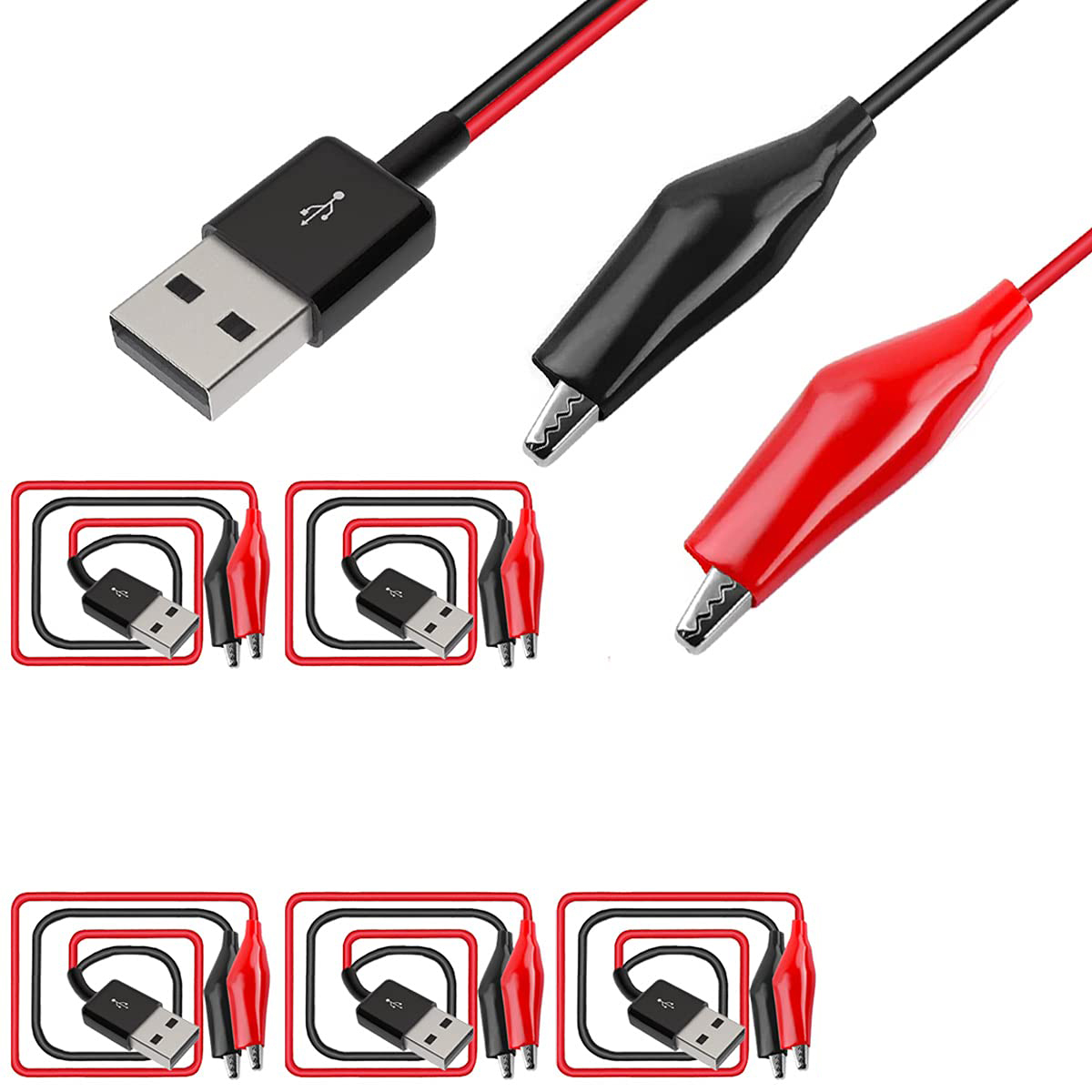 Alligator Clip to USB, Crocodi - đánh giá và giá Crocodile Clip Set