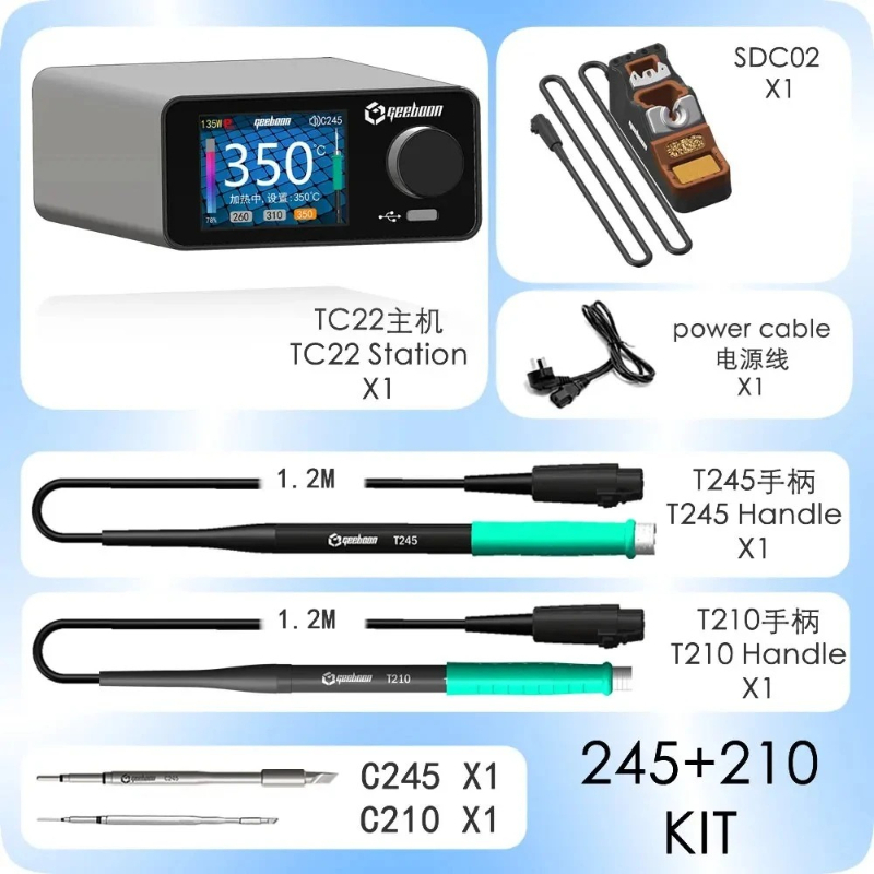 GEEBOON TC22 240W Soldering St - đánh giá và giá Soldering Iron Kit