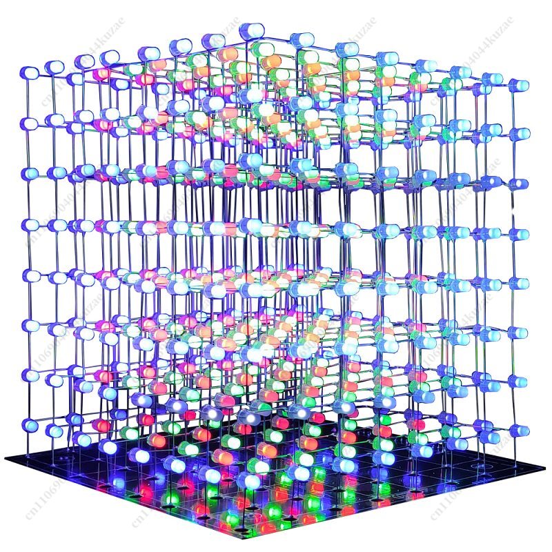 8X8X8 Color LED 3D Light Cube  - đánh giá và giá Diy Electronics Set