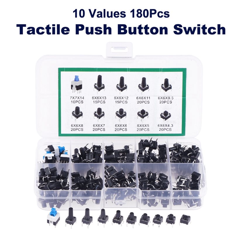 DT17 Tactile Push Button Switc - đánh giá và giá Diy Electronics Components Kit