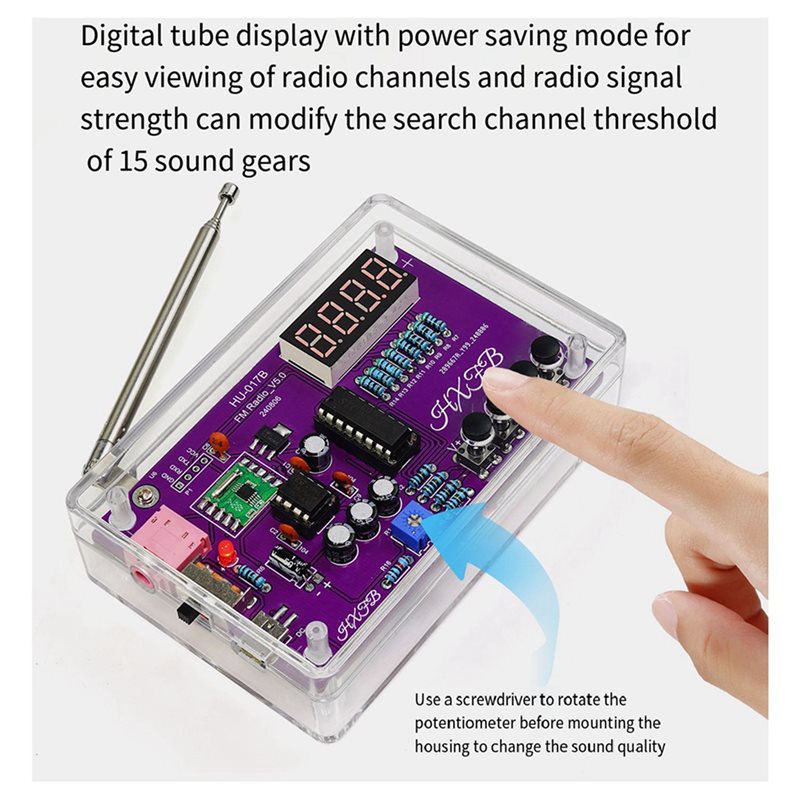 B49C 2X New HU-017B DIY FM Rad - đánh giá và giá Diy Electronics Project Kit