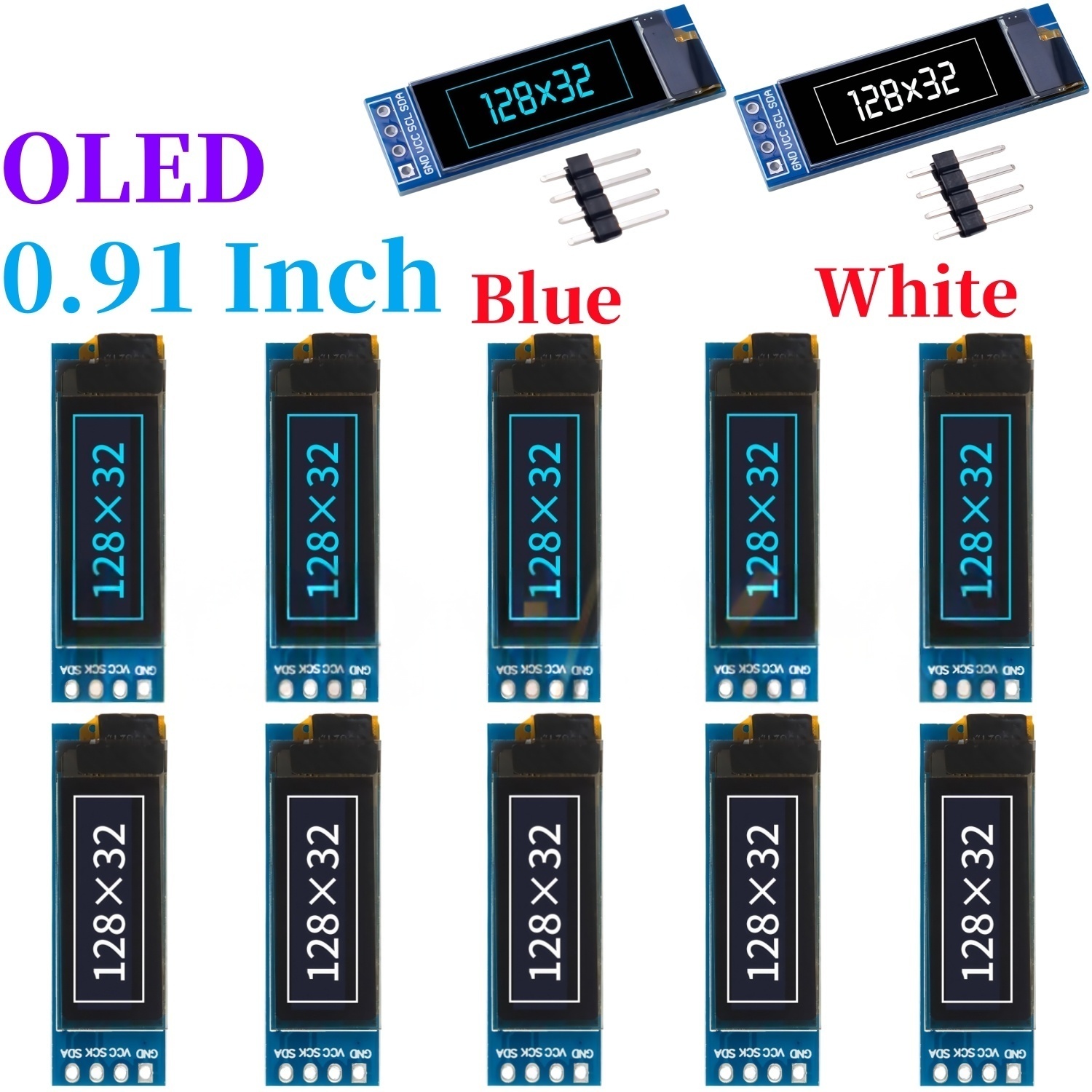 XZG 1-20PCS 0.91 Inch 128x32 I - đánh giá và giá I2C Lcd Display
