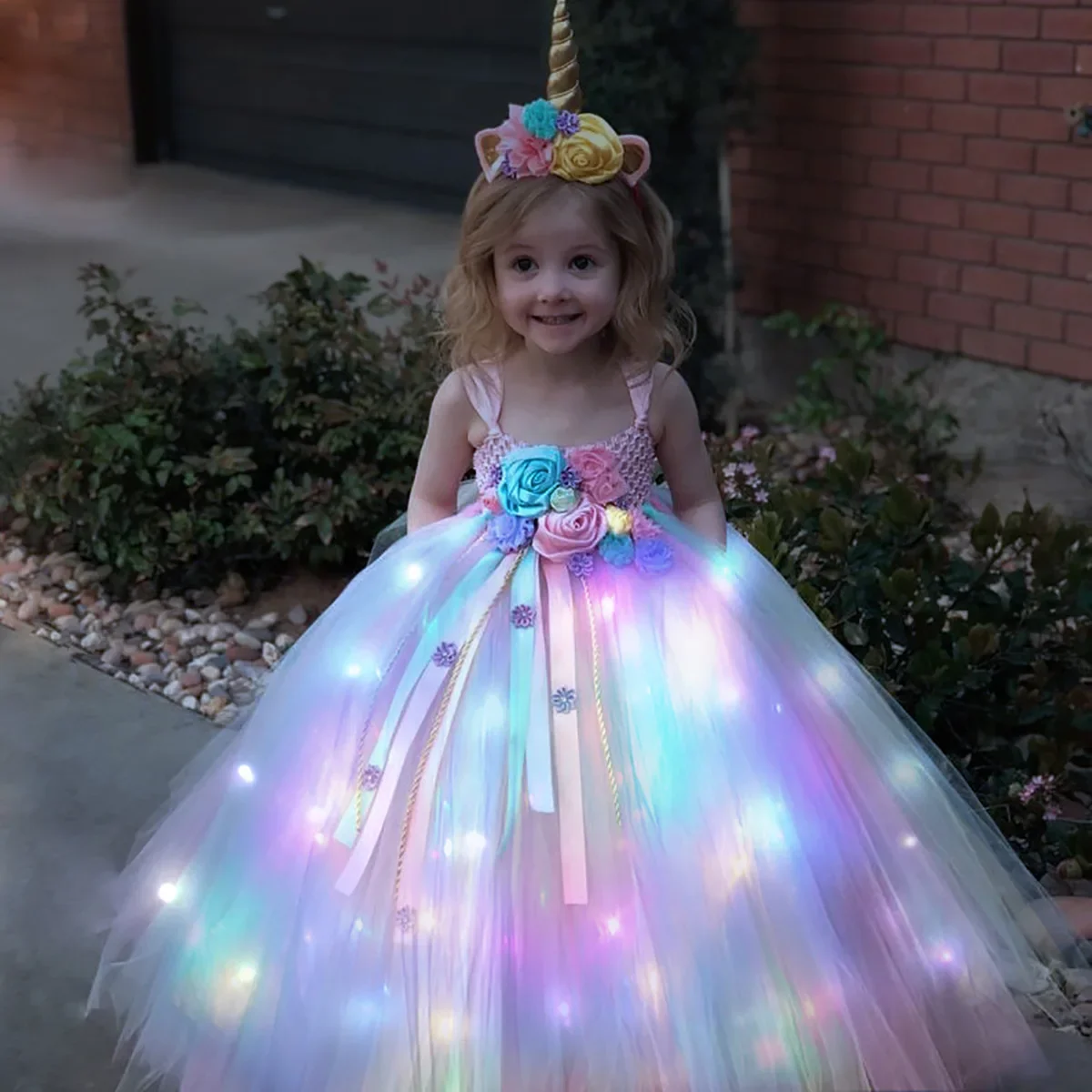 Gilrs Long LED Unicorn Tutu Dr - đánh giá và giá Diy Halloween Electronics
