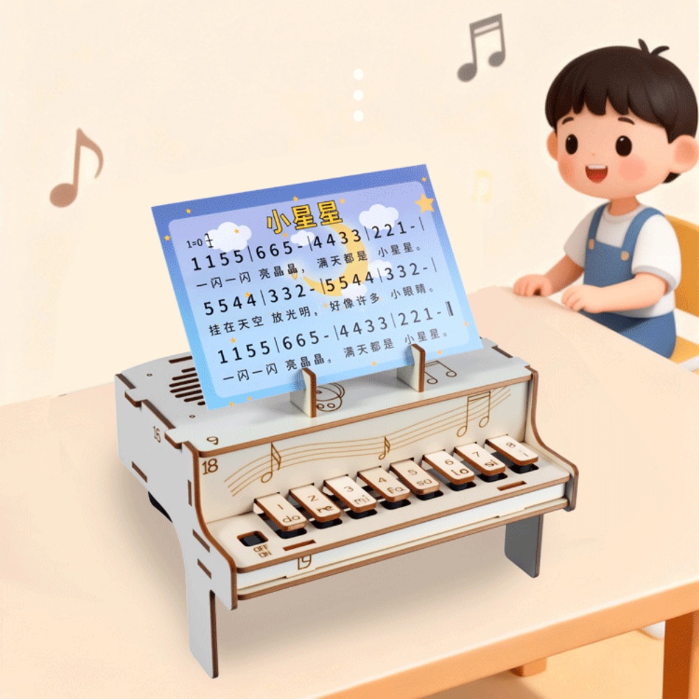 DIY Wooden Electronic Piano Mo - đánh giá và giá Diy Electronics Components Kit
