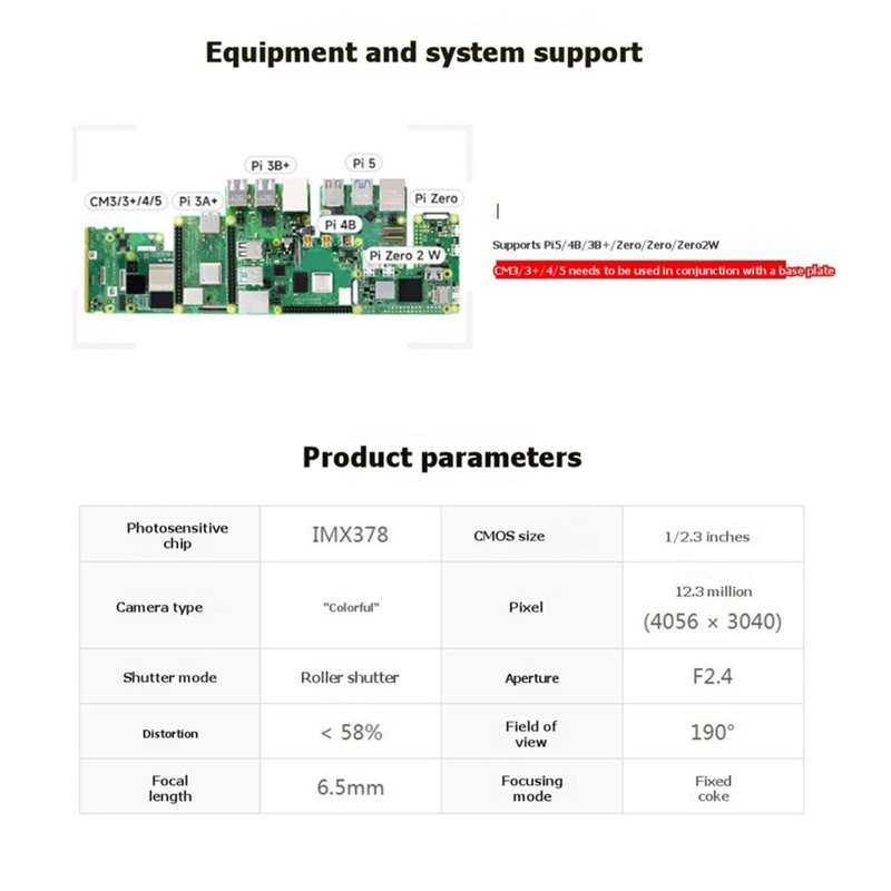 IMX378-190 12.3MP Camera Fishe - đánh giá và giá Raspberry Pi Zero
