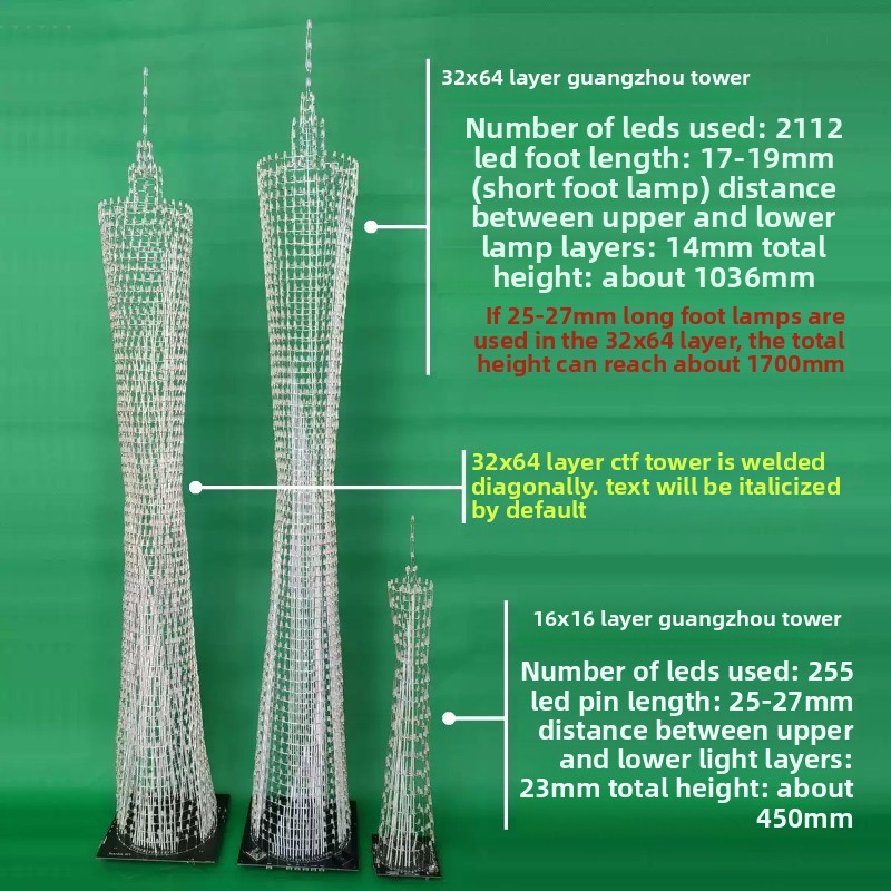 64 Layers Canton Tower DIY Ele - đánh giá và giá Diy Electronics Supplies
