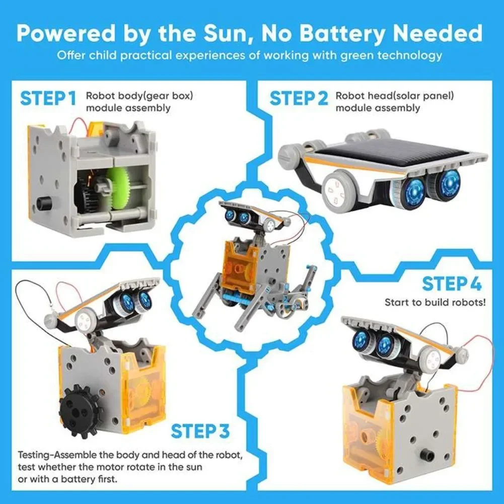 13 in 1 Solar Powered Robot Sc - đánh giá và giá Diy Electronics Supplies